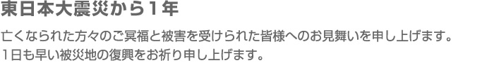 東日本大震災から1年