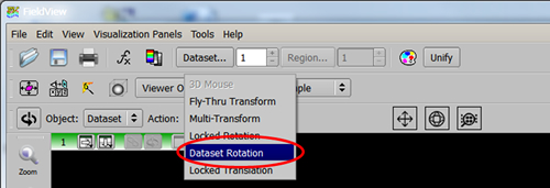 Actionを[Dataset Rotation]に変更します。