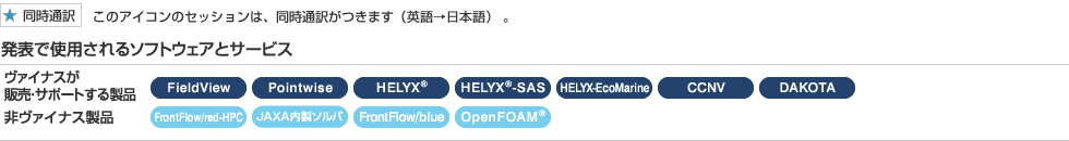 発表で使用されるソフトウェアとサービス　※五十音順