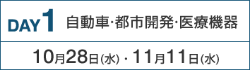 DAY1：自動車・都市開発・医療機器