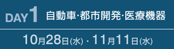 DAY1：自動車・都市開発・医療機器